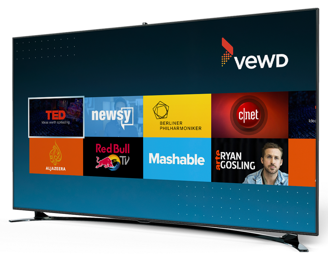 Vewd Atom screenshot in a TV